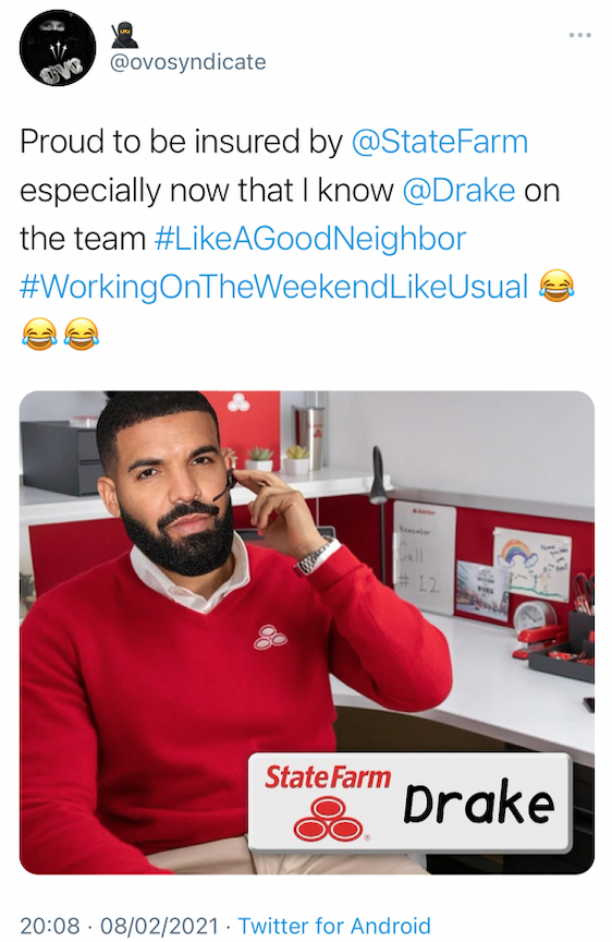 Drake appears in State Farm ad during Super Bowl LV