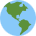 Earth globe americas